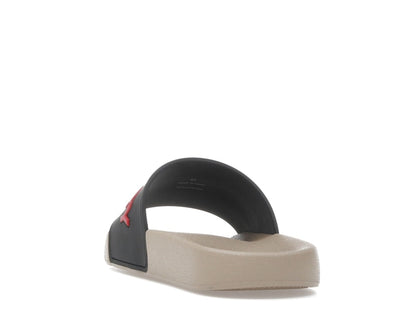Burberry Embossed Logo Slide Black Red Tan (Women's)