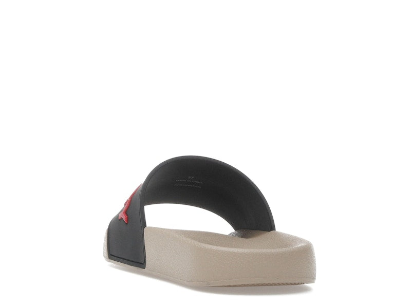Burberry Embossed Logo Slide Black Red Tan (Women's)