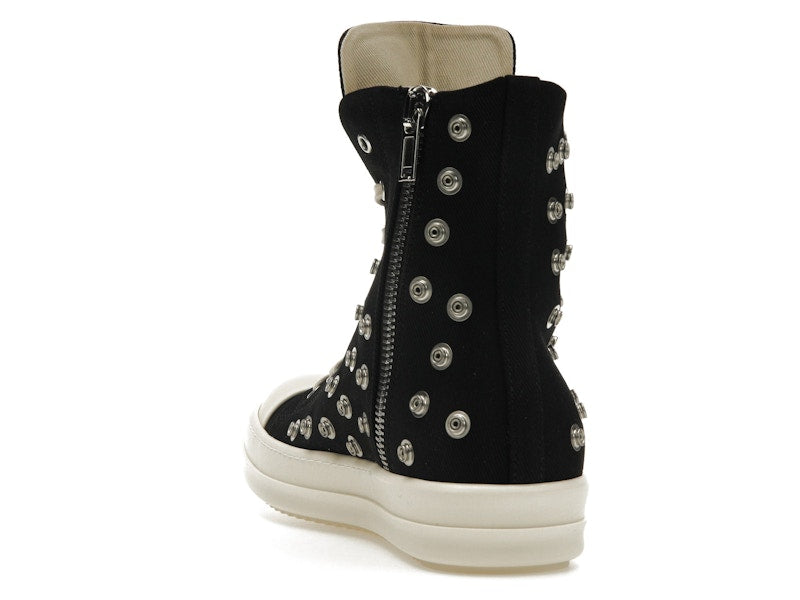 Rick Owens DRKSHDW Sneaks Studded Eyelets Black Milk