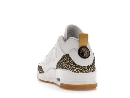 Jordan Spizike Low White Metallic Gold