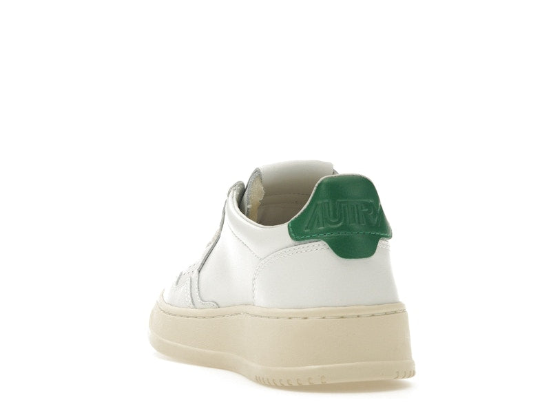 Autry Medalist Leather Low White Green (Women's)
