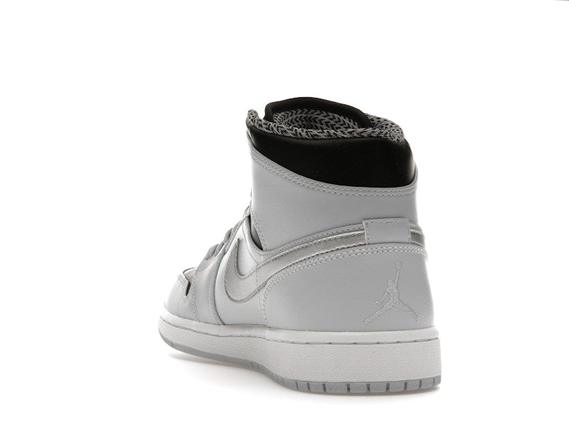 Jordan 1 Mid Pure Platinum Metallic Silver