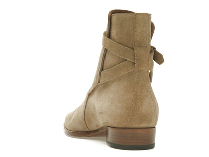 Saint Laurent Wyatt Jodhpur Boot Tobacco Suede