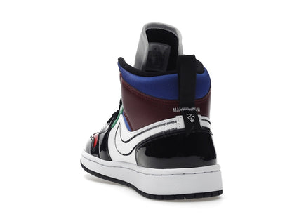 Jordan 1 Mid SE Black White Multi-Color (Women's)