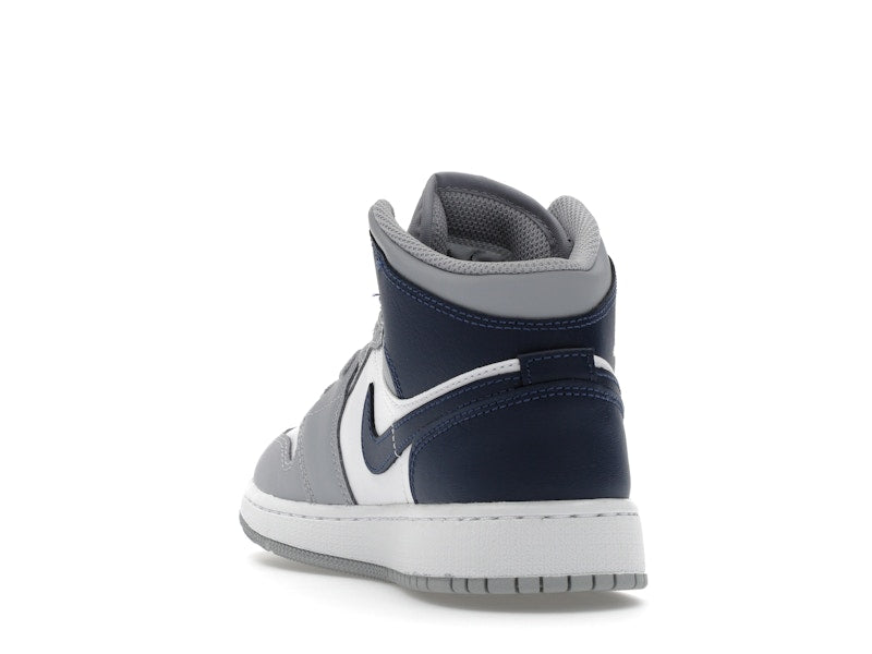 Jordan 1 Mid Wolf Grey Midnight Navy (GS)