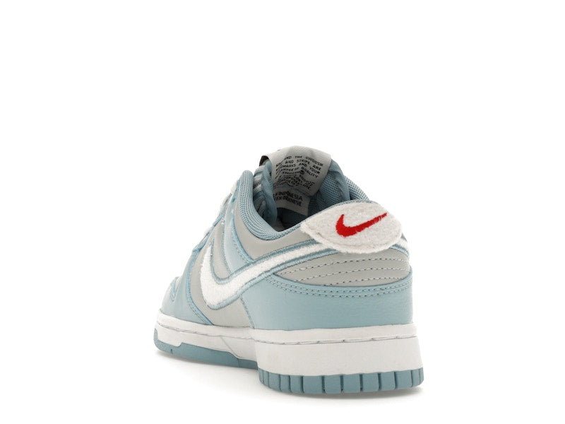 Nike Dunk Low Retro Fleece Swoosh Worn Blue