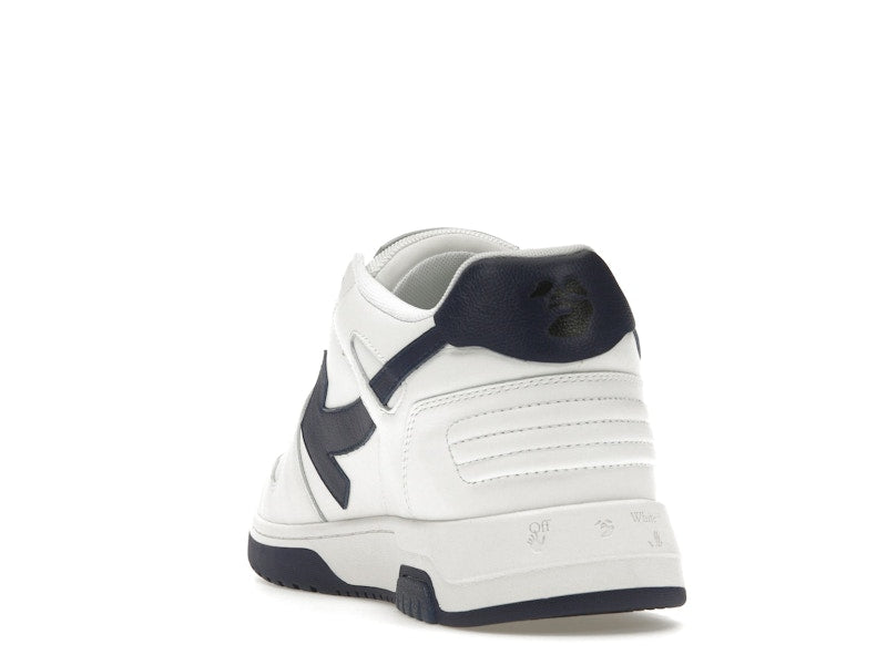 OFF-WHITE Out Of Office OOO Low Tops White Navy Blue