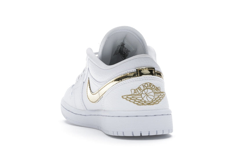 Jordan 1 Low White Metallic Gold (Women's)