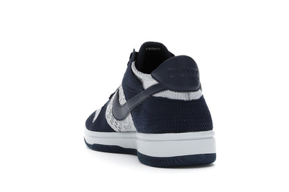 Nike Dunk Low Flyknit College Navy Pure Platinum