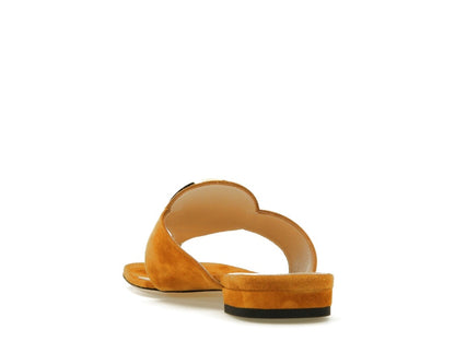 Gucci Blondie Thong Sandal Light Brown Suede