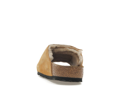 Birkenstock Solana Shearling Slide Stussy Caramel