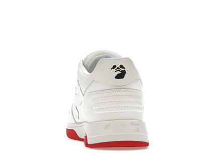 OFF-WHITE Out Of Office OOO Low Tops White Red