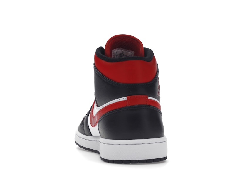 Jordan 1 Mid White Black Red (2022)