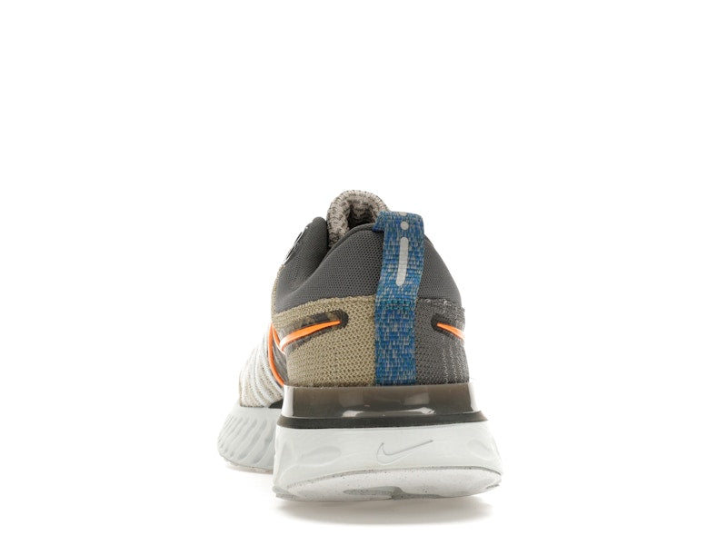 Nike React Infinity Run Flyknit 2 Light Bone Grey Orange