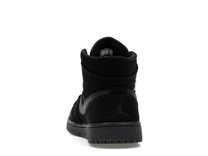 Jordan 1 Mid Black Black White