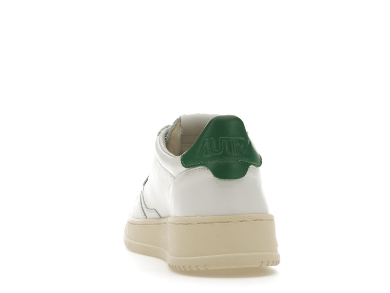 Autry Medalist Leather Low White Green