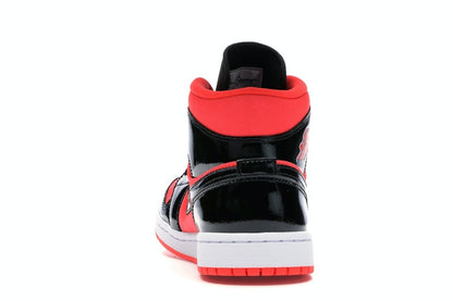 Jordan 1 Mid Hot Punch Black (Women's)