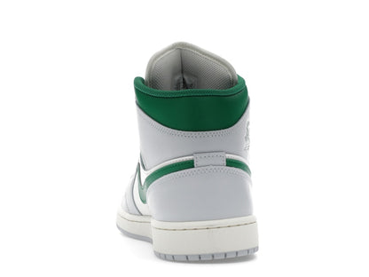 Jordan 1 Mid White Pure Platinum Pine Green