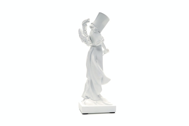 Banksy Bucket On Head Figure White