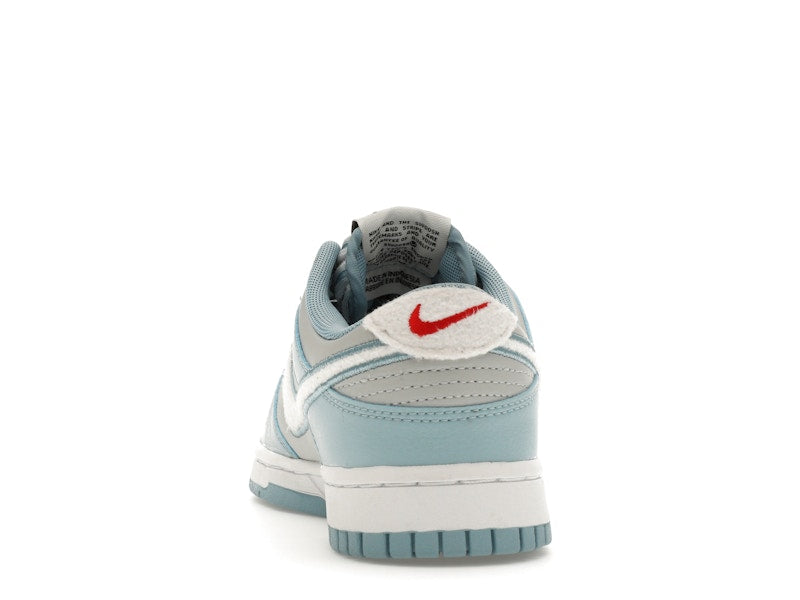 Nike Dunk Low Retro Fleece Swoosh Worn Blue