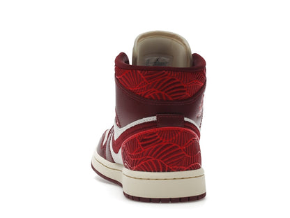 Jordan 1 Mid SE Tiki Leaf Team Red (Women's)