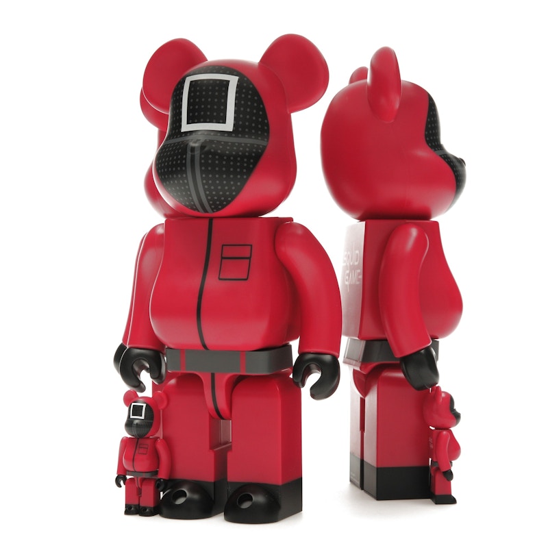 Bearbrick x Squid Game Guard (Circle/Triangle/Square) 100% & 400% Set of 3