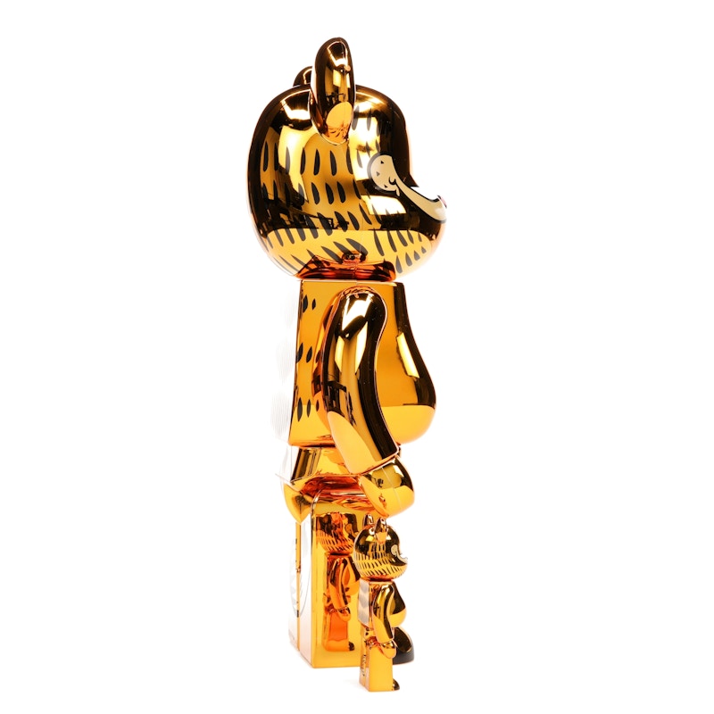 Bearbrick Garfield 100% & 400% Set Gold Chrome Ver.