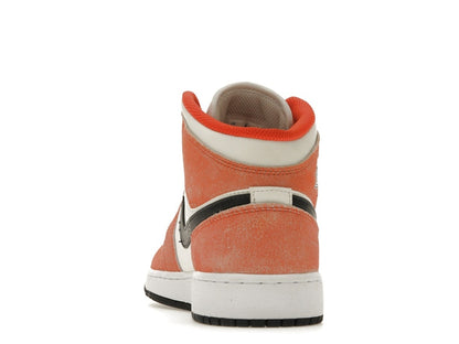 Jordan 1 Mid SE Orange Suede (GS)