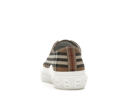 Burberry Vintage Check Cotton Sneakers Birch Brown