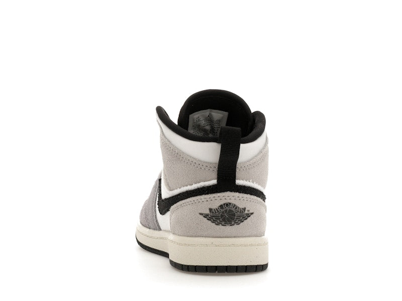 Jordan 1 Mid SE Craft White Cement Grey Black (PS)