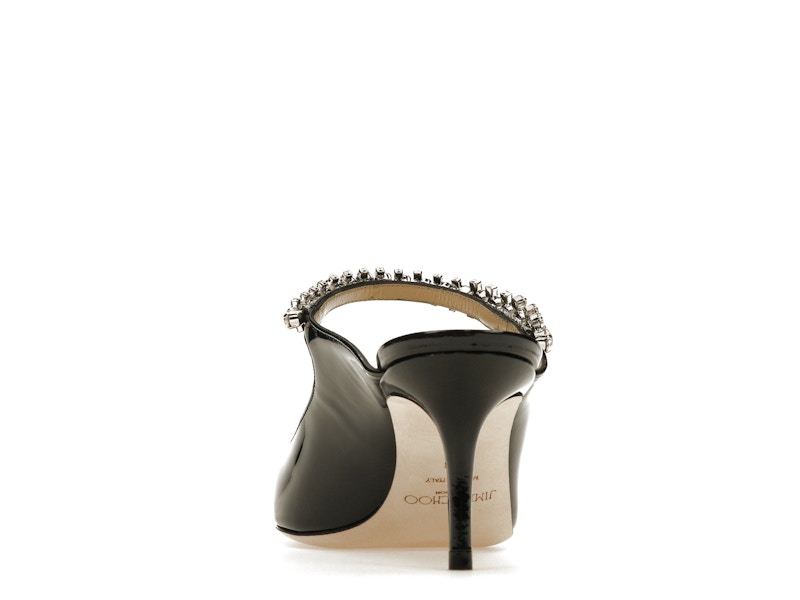 Jimmy Choo Bing 65mm Heeled Mule Black Patent Leather