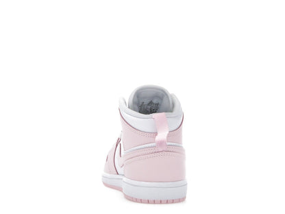 Jordan 1 Mid Pink Foam Fire Red White (PS)