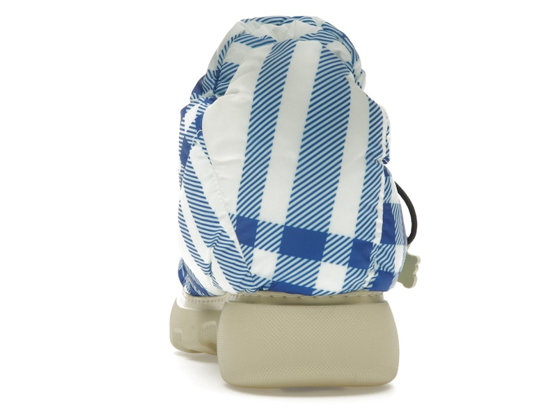 Burberry Check Pillow Boots Blue White