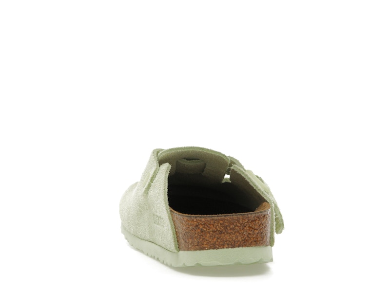 Birkenstock Boston Suede Faded Lime