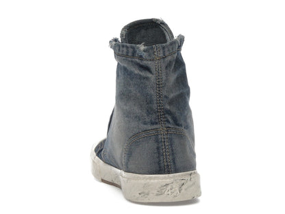 Balenciaga Paris High Top Blue Destroyed Denim