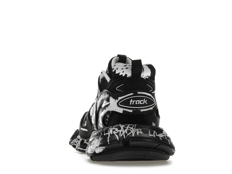 Balenciaga Track Graffiti Black White