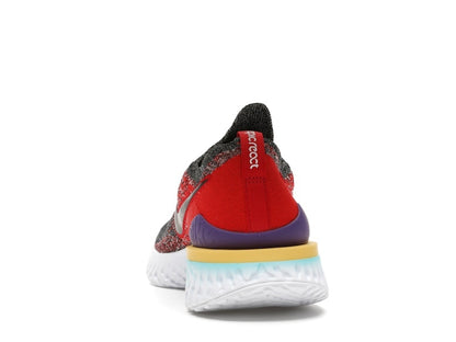Nike Epic React Flyknit 2 Black Hyper Jade University Red
