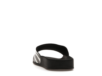 Off-White Spray Stripes Slides Black