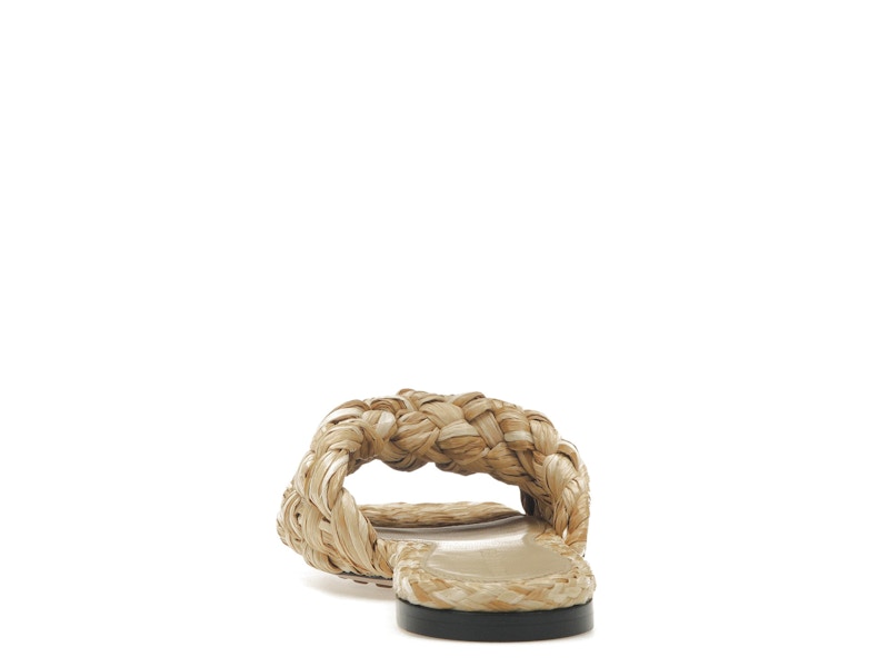 Bottega Veneta Raffia Stretch Flat Sandals Macadamia (Women's)