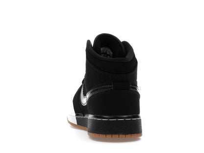 Jordan 1 Mid Black White Gold (GS)