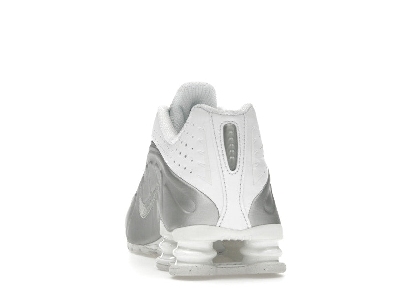 Nike Shox R4 White Bright Crimson Metallic Silver