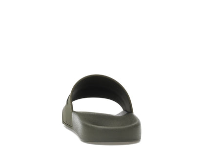 Burberry Embossed Logo Slides Dark Fern Green Black