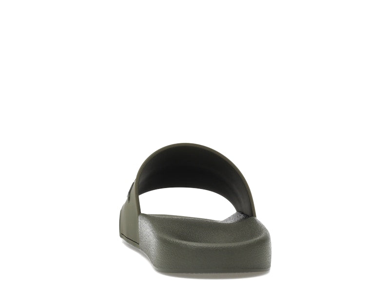 Burberry Embossed Logo Slides Dark Fern Green Black