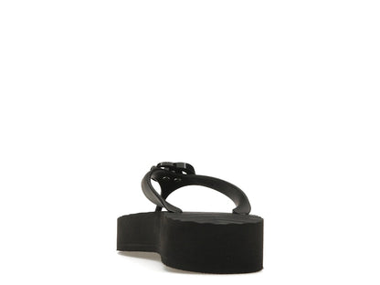 Gucci Chevron Thong Sandal Black Rubber