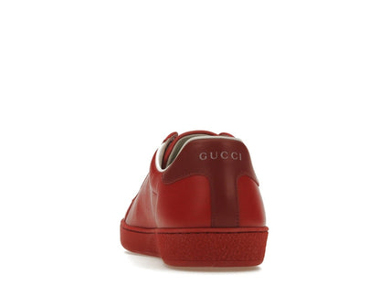 Gucci Ace Perforated Interlocking G Red
