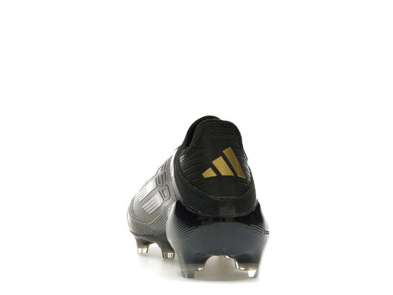 adidas F50 Elite Laceless FG Core Black Iron Metallic Gold Metallic