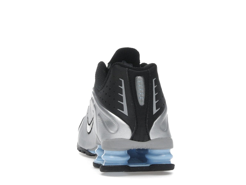 Nike Shox R4 Metallic Silver Black Psychic Blue