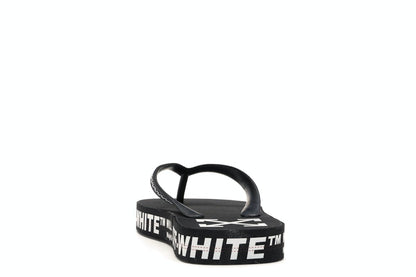 Off-White Logo Typographic Flip Flop Black SS20