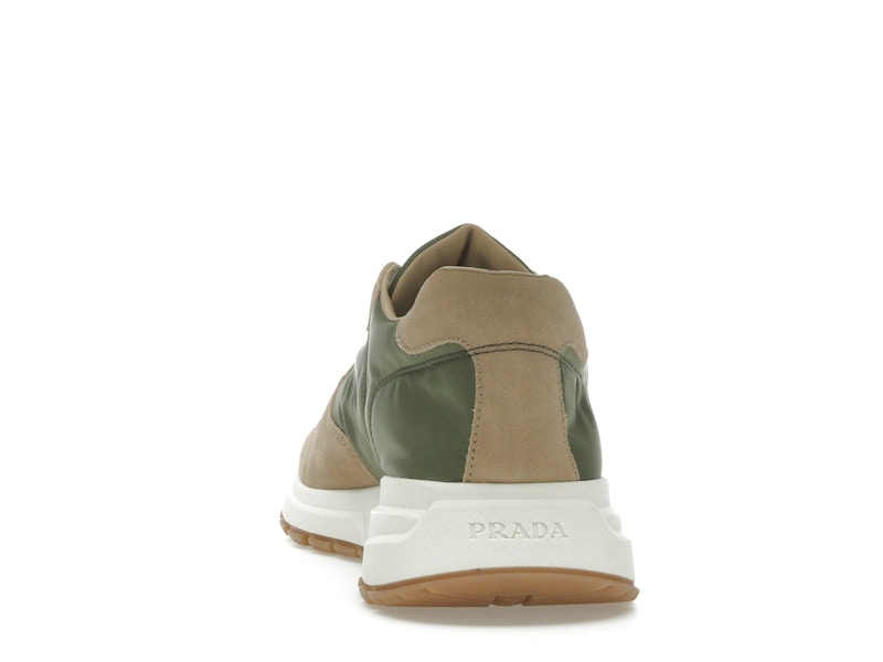 Prada PRAX 01 Sneakers Re-Nylon Brushed Leather Ecru Military