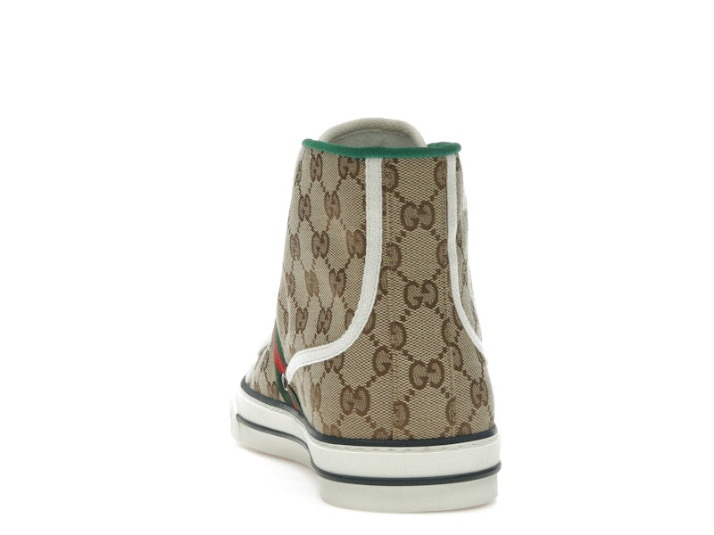 Gucci Tennis 1977 Canvas High Top Beige GG Print